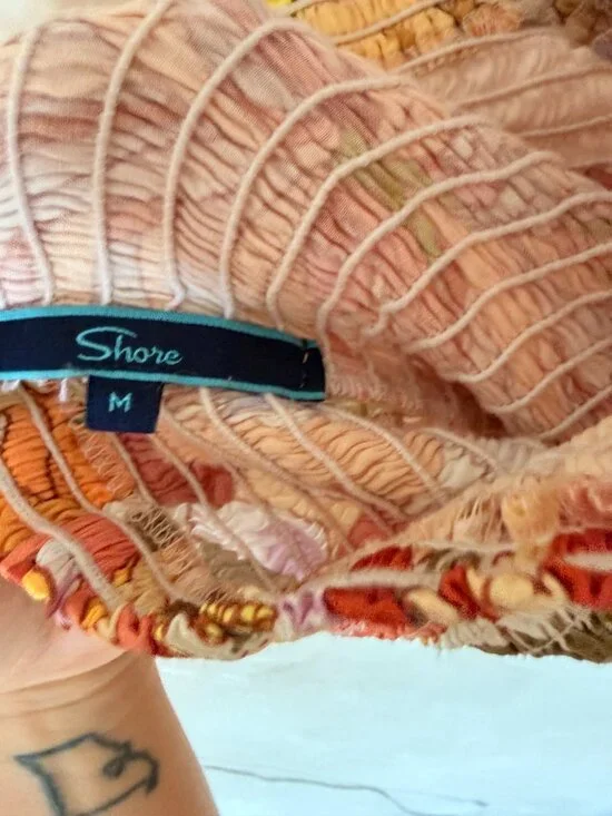 Shore Brand Maxi Pompas Springs Dress Strapless M - Picture 3 of 8